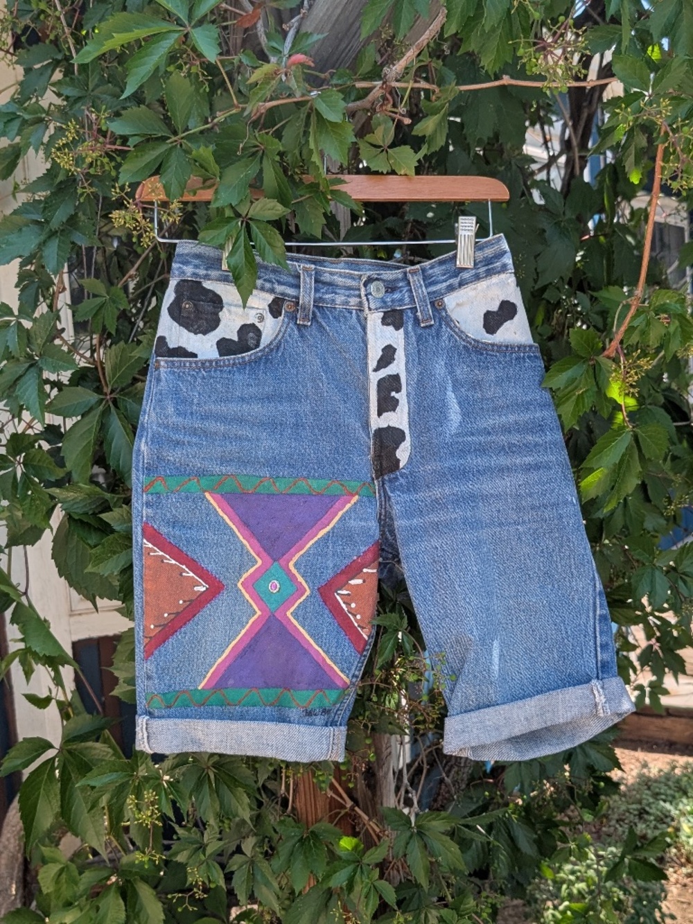 90’s Hand-Painted Levis Cut-Off Shorts